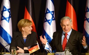 German Chancellor Angela Merkel with Israeli Prime Minister Benjamin Netanyahu