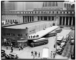 Greyhound Bus Terminal at Penn Station in 1936