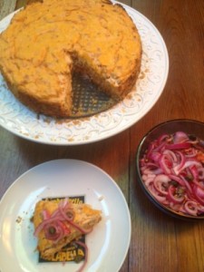 Lox-bagel-turned cheesecake