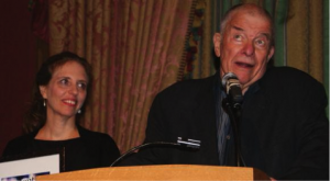 Leonard “Leibel” Fein Speaking at an Event