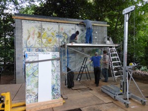 Installing of Chagall's Orphée