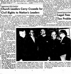 Church Leaders Carry Crusade Newspaper Clip