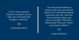Leonard Nimoy and Nora Ephron quotes