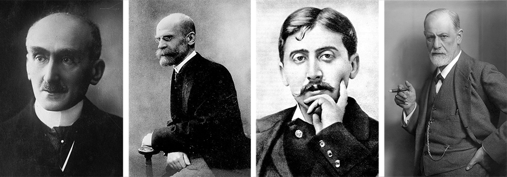 Henri Bergson, Émile Durkheim, Marcel Proust and Sigmund Freud.