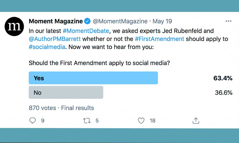 Moment Debate Round Two | Should the First Amendment Apply to Social Media?