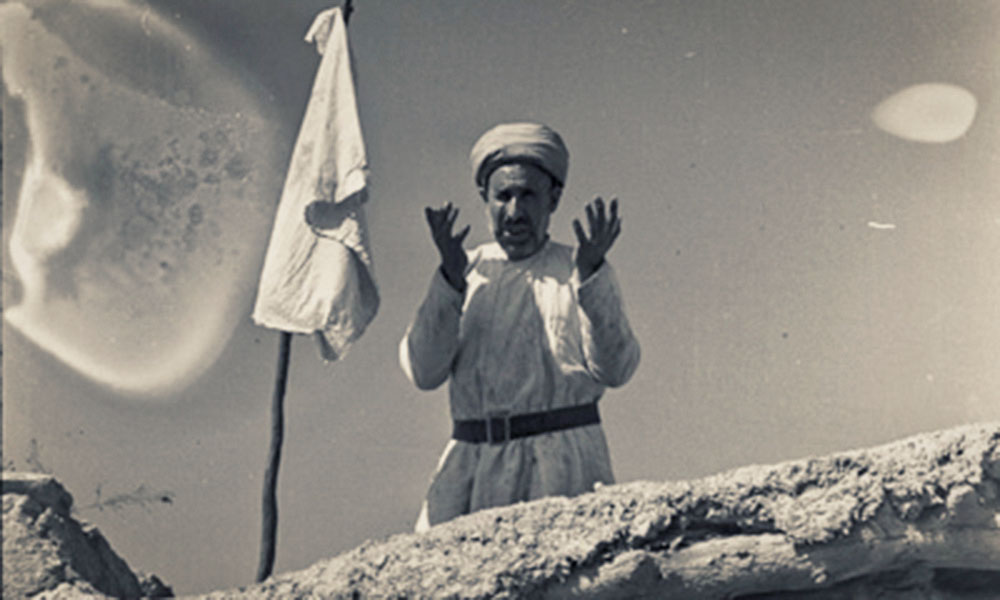 A man from the village where the castle remains surrenders during the 1948 Arab Israeli war