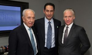 Shimon Peres, Adam Berkowitz, and Bill Maher