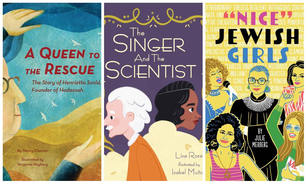 Children's book covers about Jewish figures
