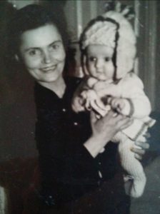 Holocaust Survivor, Dveyra, holding her daughter as a baby