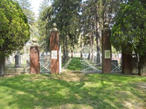A gate outside Alliance Cemetery
