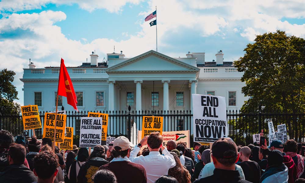 Pro-Palestinian rally outside White House