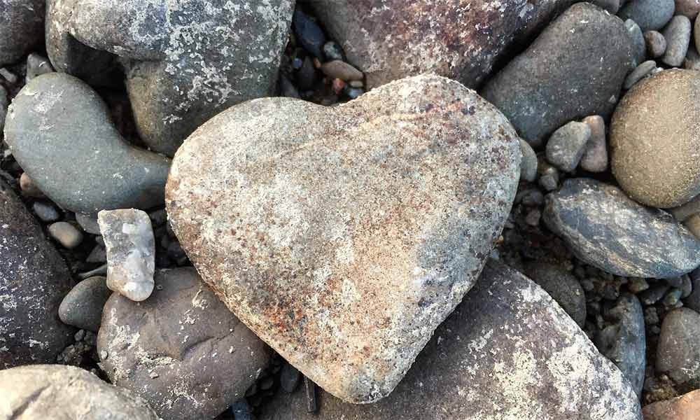 hearts made out of stone