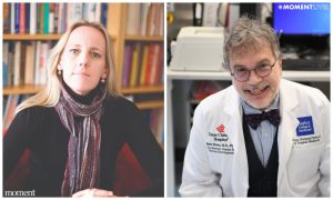 Moment editor Jennifer Bardi and virologist Dr. Peter J. Hoetz