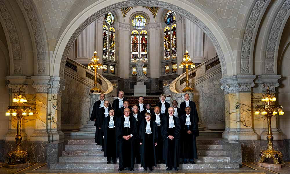 Group photo of the current judges on the ICJ.