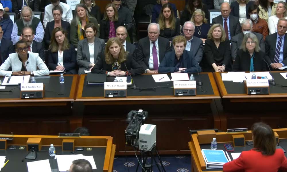 College Presidents sit before congress