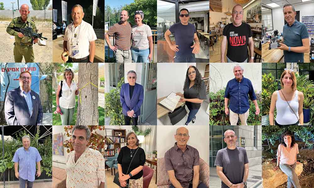 collage of people interviewed for the Israel Vision Project