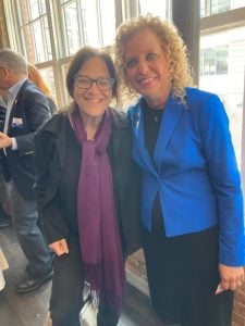 Amy Schwartz and Debbie Wasserman Schultz