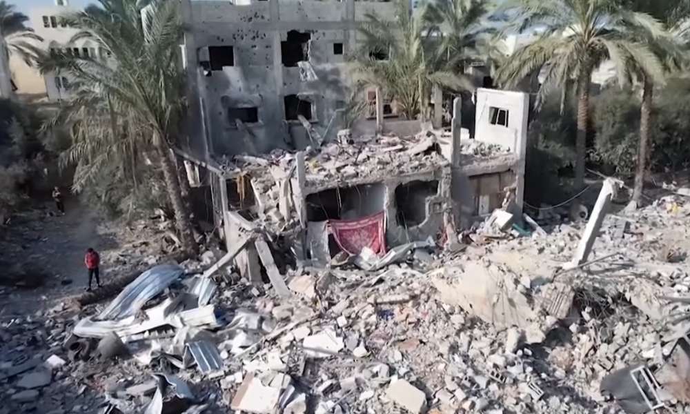 Drone Shows Airstrike Aftermath in Deir al-Balah