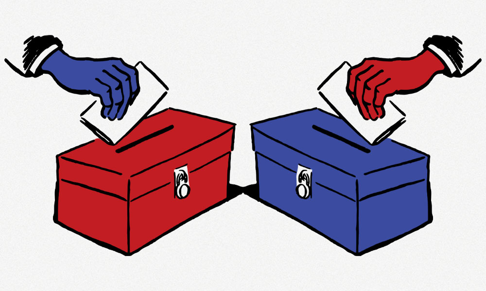 Ballot box. Antisemitism and the election.