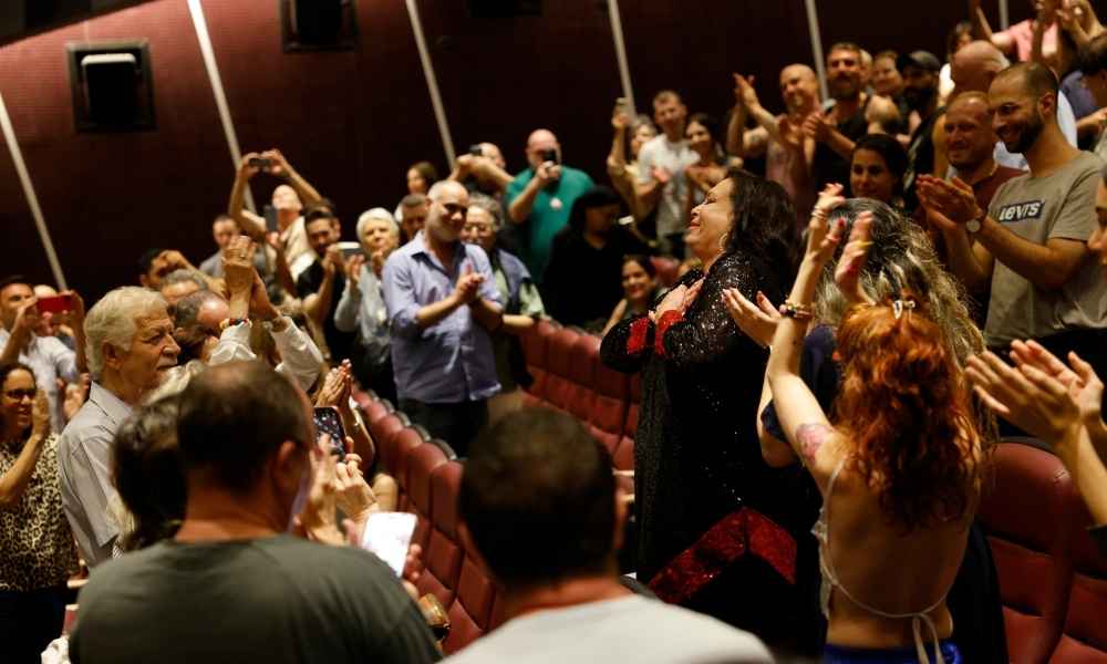 Efrat Tilma at the screening of "The First Lady." Credit: Guy Yechiely