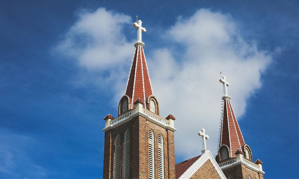image of church spires