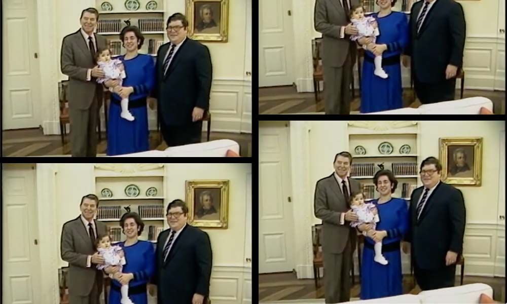 Breger family with President Reagan