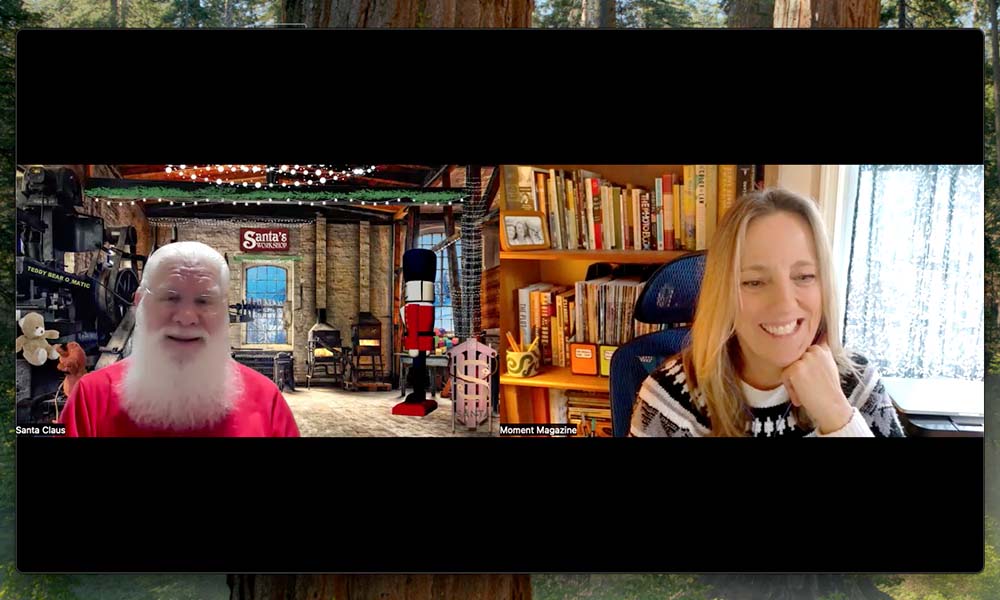 screenshot of Jewish Santa interview